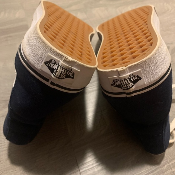 Blue And White Suede Vans Hi Tops - Picture 8 of 9